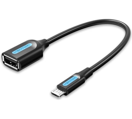 Адаптер переходник VENTION OTG USB 2.0 AF/micro B 5pin - 0.15м CCUBB