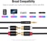 Переходник-разветвитель VENTION гибкий Jack 3.5 mm M/2RCA F - 0.3 м Чёрный VAB-R02-B030 3