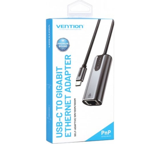 Сетевой адаптер VENTION USB-C M/ Gigabit Ethernet RJ45 F CFNHB