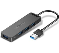 Концентратор VENTION OTG USB 3.0, на 4 порта, черный, 1м CHLBF