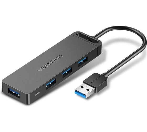 Концентратор VENTION OTG USB 3.0, на 4 порта, черный, 1м CHLBF 1