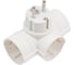 Адаптер Electraline T-образный три гнезда, 16A, с заземляющим контактом, белый 55040 5