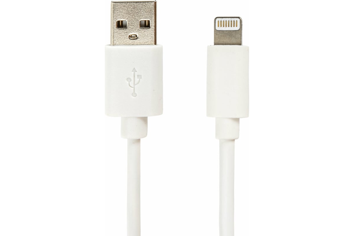 Кабель usb 2.0-lightning sonnen белый 1 м, медь, для передачи данных и зарядки iphone/ipad, 513559