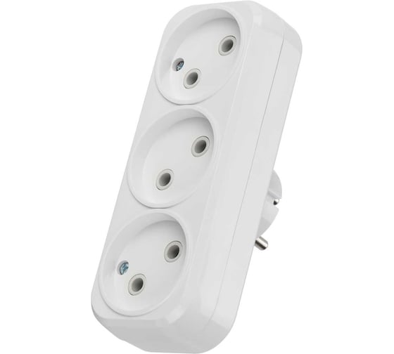 Блок на 3 гнезда TDM ELECTRIC 2П б/з плоский 6А 250B SQ1806-0027 1