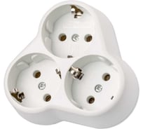 Блок на 3 гнезда TDM ELECTRIC 2П+З круглый 16А 250B SQ1806-0028