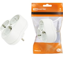 Блок на 3 гнезда TDM ELECTRIC 2П+З круглый 16А 250B SQ1806-0028