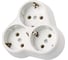 Блок на 3 гнезда TDM ELECTRIC 2П+З круглый 16А 250B SQ1806-0028 1