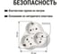 Блок на 3 гнезда TDM ELECTRIC 2П+З круглый 16А 250B SQ1806-0028 3
