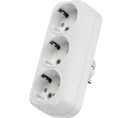 Блок на 3 гнезда TDM ELECTRIC 2П+З плоский 16А 250B SQ1806-0033