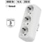 Блок на 3 гнезда TDM ELECTRIC 2П+З плоский 16А 250B SQ1806-0033 2