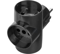 Тройник TDM ELECTRIC 3х2П 16А 250B черный SQ1806-0042
