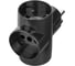 Тройник TDM ELECTRIC 3х2П 16А 250B черный SQ1806-0042 1