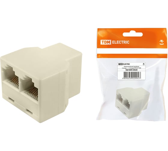 Компьютерный двойник TDM гнездо - 2 гнезда 8Р8С SQ1809-0020 1
