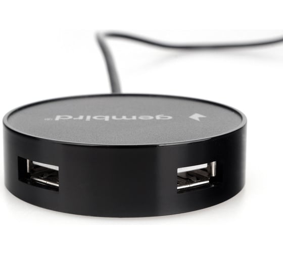 Концентратор USB 2.0 Gembird 4 порта, кабель 45см, черный, блистер UHB-241B