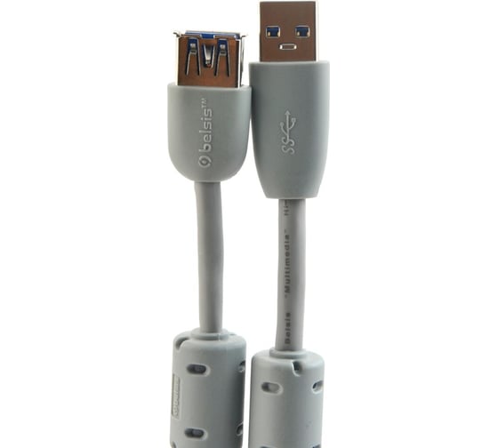 Мультимедийный кабель USB3.0 А вилка-USB А розетка с ф/фильтрами, 1.8м Belsis BW1406 1