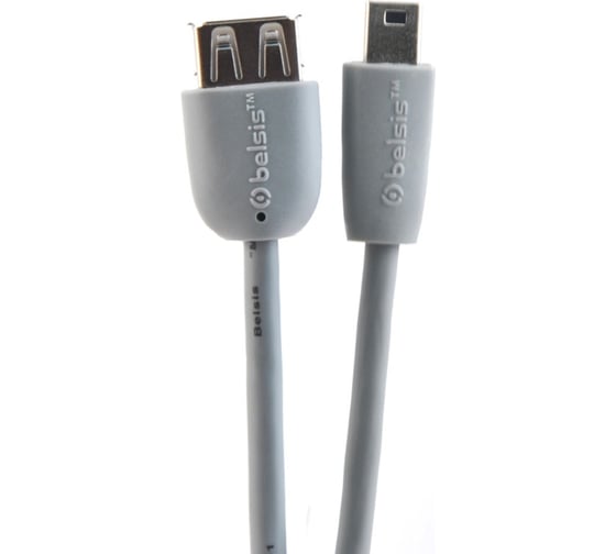 Мультимедийный кабель USB2.0 A розетка - Mini USB 5P вилка, 0.5м Belsis BW1422