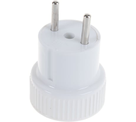 Адаптер-переходник без заземления, белый 6А 250В UNIVersal А109
