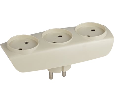 Тройник без заземления, 3 гнезда, слоновая кость ЭРА SP-3-I Б0017018