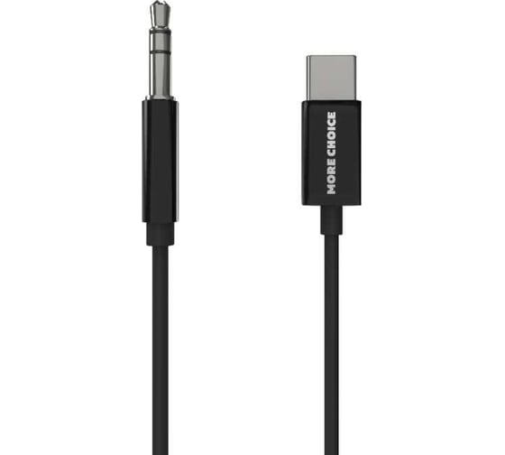 Аудиокабель More Choice AUX 3.5mm Type-C 1м UK22a Black 1