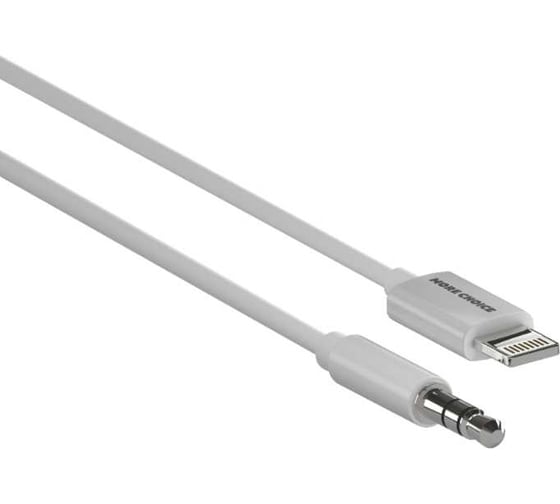 Аудиокабель More Choice AUX 3.5mm Lightning 8-pin 1м UK22i White 1