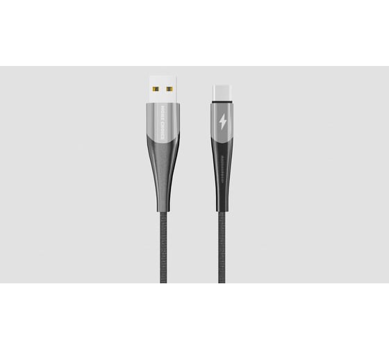 Дата-кабель More Choice Smart USB 3.0A для Type-C нейлон 1м K41Sa Red Black