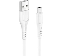 Дата-кабель More Choice USB 2.4A для Type-C TPE 1м K22a White