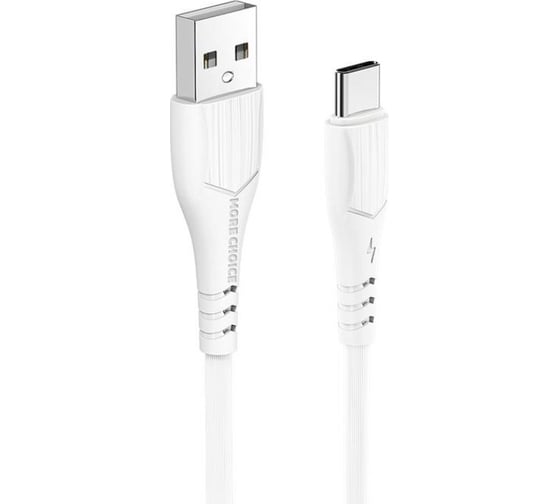 Дата-кабель More Choice USB 2.4A для Type-C TPE 1м K22a White
