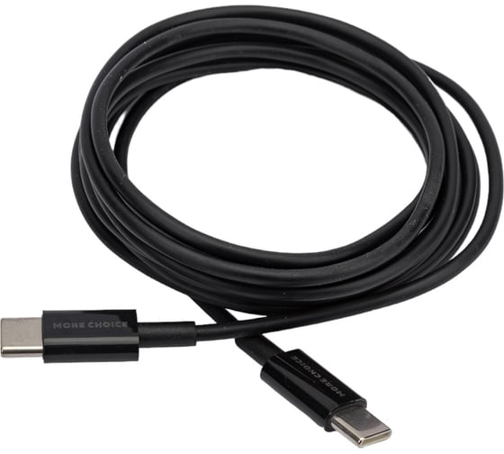 Дата-кабель More Choice Smart USB 3.0A PD 60W быстрая зарядка для Type-C Type-C TPE 2м K71Sa Black
