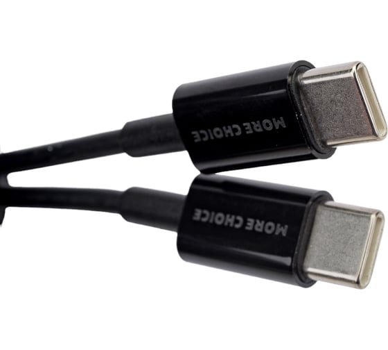 Дата-кабель More Choice Smart USB 3.0A PD 60W быстрая зарядка для Type-C Type-C TPE 2м K71Sa Black
