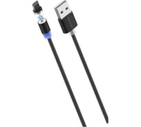 Дата-кабель More Choice Smart USB 2.4A для Lightning 8-pin Magnetic нейлон 1м K61Si Black
