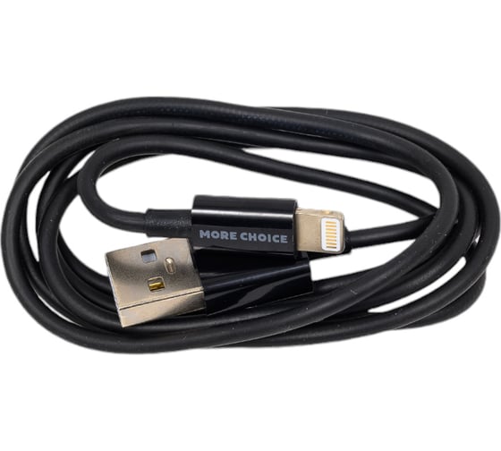 Дата-кабель More Choice Smart USB 2.4A для Lightning 8-pin ТРЕ 1м K42i Black