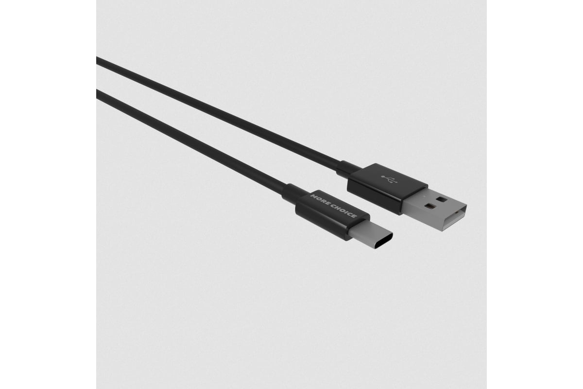 Дата-кабель More Choice Smart USB 3.0A для Type-C ТРЕ 1м K42a Black