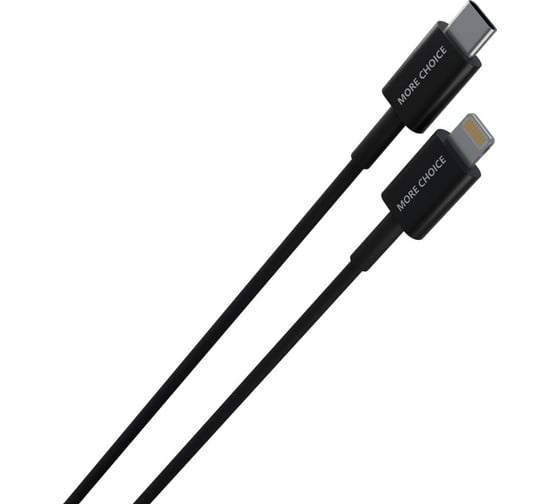 Дата-кабель More Choice Smart USB 2.4A PD30W быстрая зарядка для Lightning 8-pin Type-C K71Si 1м White 1