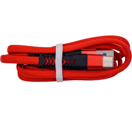 Дата-кабель More Choice Smart USB 3.0A для Type-C нейлон 1м K41Sa Red Black