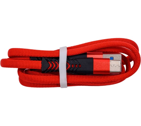 Дата-кабель More Choice Smart USB 3.0A для Type-C нейлон 1м K41Sa Red Black 1