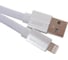 Дата-кабель More Choice USB 2.1A для Lightning 8-pin плоский нейлон 1м K20i White 5