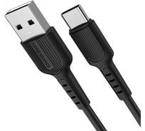 Дата-кабель More Choice USB 2.0A для Type-C TPE 1м K26a Black
