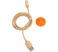 Дата-кабель More Choice USB 2.0A для Lightning 8-pin нейлон 1м K11i Gold