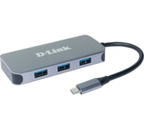 Док-станция d-link с разъемом usb type-c, 3 портами usb 3.0, 1 портом usb type-c/pd 3.0, 1 портом hdmi и 1 портом gigabit ethernet DUB-2335/A1A