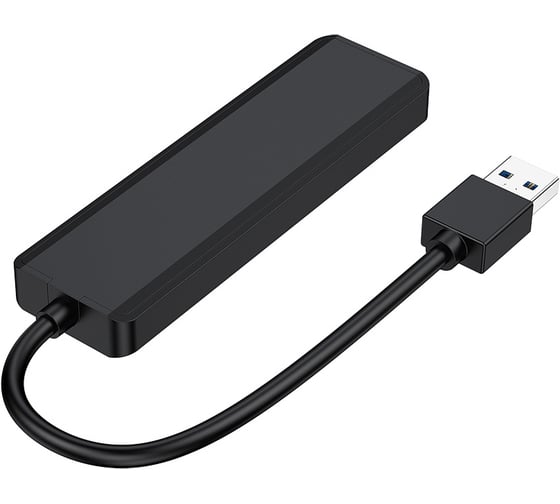 Разветвитель Gembird USB3.1 4хUSB, с доп.питанием (порт Type-C), кабель USB 19см, черный, UHB-C414
