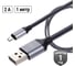 Дата-кабель TDM ELECTRIC ДК 10, USB - micro USB, 1 м, тканевая оплетка, серый, SQ1810-0310 2