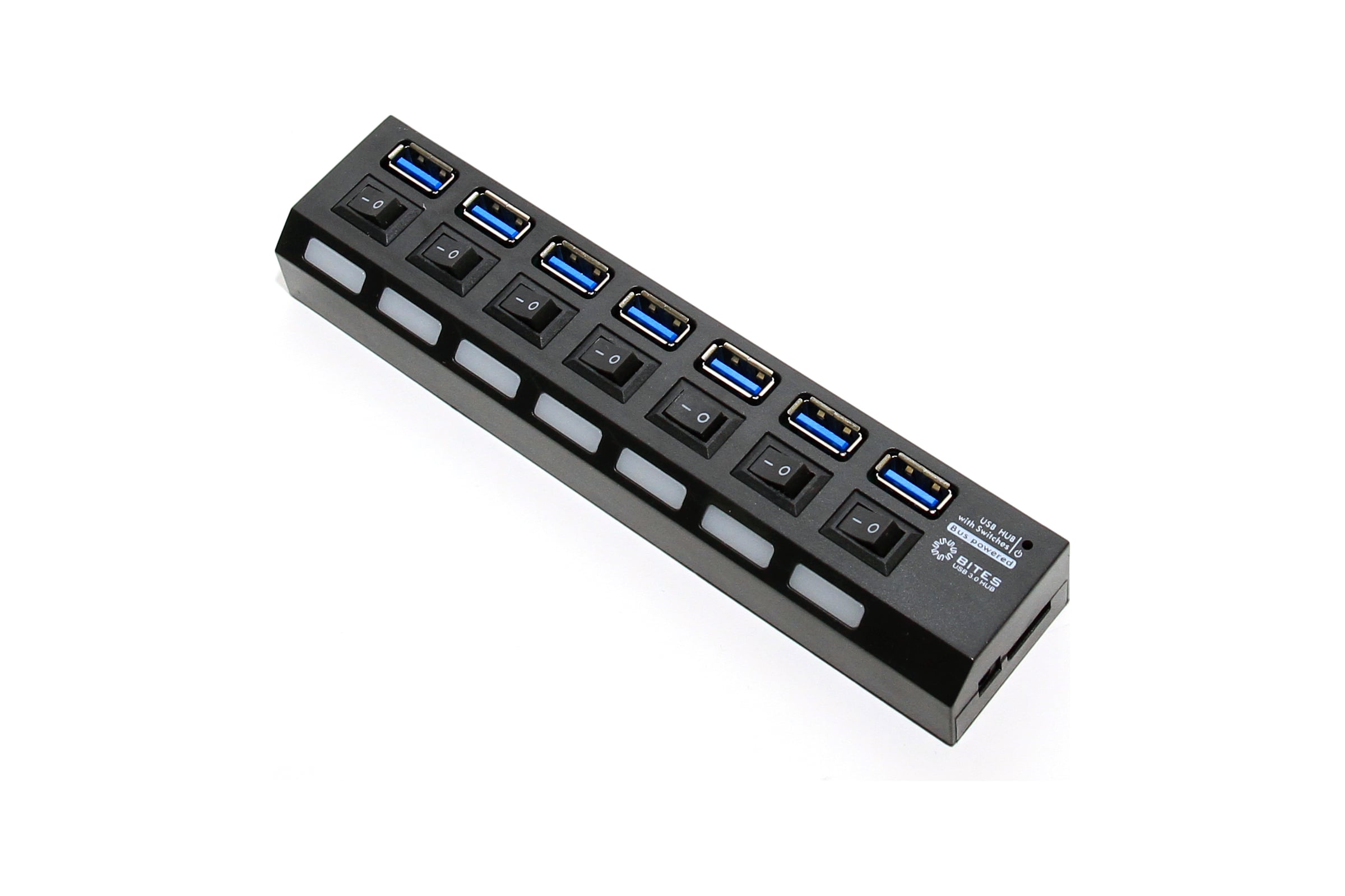 Концентратор5Bites7хusb3.0/бп5в-2а/1.2m/blackHB37-303PBK