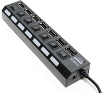 Концентратор 5Bites 7хusb2.0 / бп 5в-2а / 1m / black HB27-203PBK