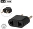 Плоский переходник, тип CEE 7/17 - тип А/F, 10А, макс. 250В, черный TDM ELECTRIC SQ1806-0088 2