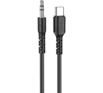 Аудиокабель Hoco upa17 aux 3.5мм - type c, 1.0м, черный 862218