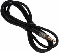 Аудиокабель Hoco upa22 silicone aux, 1.0м, черный 913526