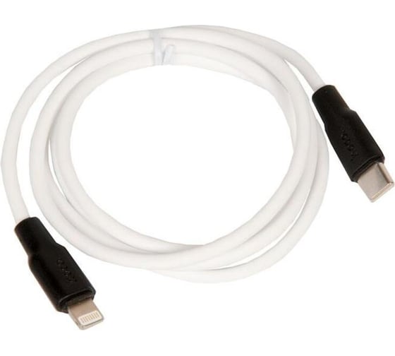 Кабель Hoco type-c x21 plus silicone для lightning, pd20, 3.0a, длина 1м, белый 860292 1