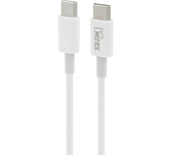 Кабель Mirex usb type-c - type-c 1 метр, 18w, ПВХ, белый, 13700-BC020TTW 1