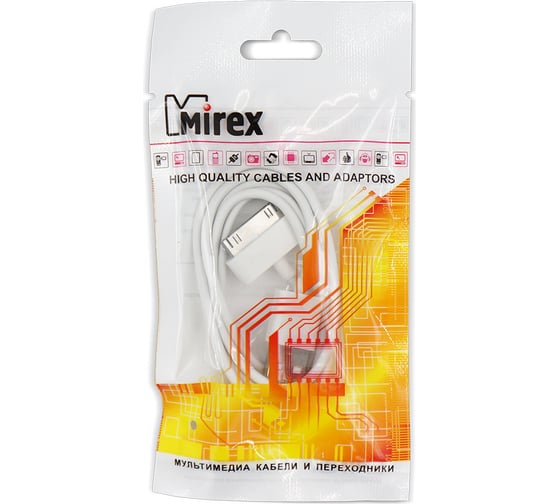 Соединительный кабель Mirex usb 2.0 am - 30pin 1 метр, белый 13700-AM30P10W