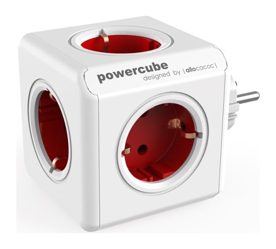 Сетевой разветвитель Allocacoc PowerCube Original RED 1100RD/DEORPC
